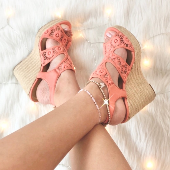 Lucky Brand Shoes - 🎉HP🎉 Lucky Brand | Floral Lace Wedges